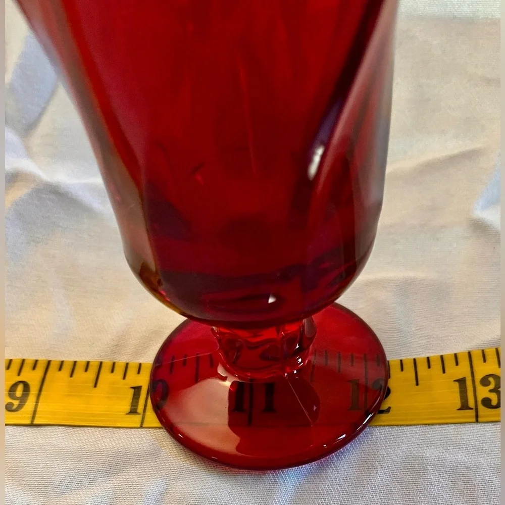 Fostoria Jamestown Ruby Red Juice Goblets - Set of 4 MCM Vintage Glassware 4.75